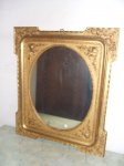 Specchio con cornice dorata in foglia,Francia met XIX sec.