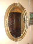Specchiera ovale,doratura in foglio,specchio non originale,Liguria prima met XIX secolo