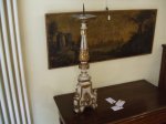 N1 candelabro in legno laccato epoca Luigi XVI,seconda met XVIII sec.