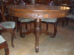 Tavolo rotondo Carlo X con intarsi sul coperchio,Lombardia prima metà XIX secolo